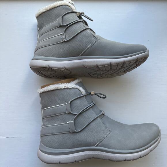 Ryka Faux Fur Winter Boots Evie Exotic Gray 8.5W - Picture 7 of 13